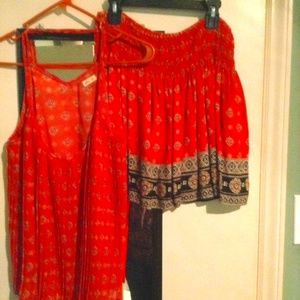 Hollister Skirt w/matching Tank Sz Lg